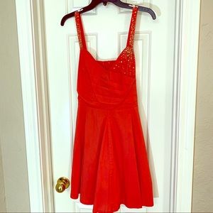 Jeweled Fit N Flare Dress
